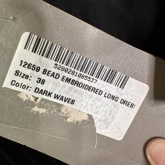 Elie Saab Bead Embroidered Gown “Dark Waves” Black Sequin Fringe FR 38 $15000 - Picture 16 of 16